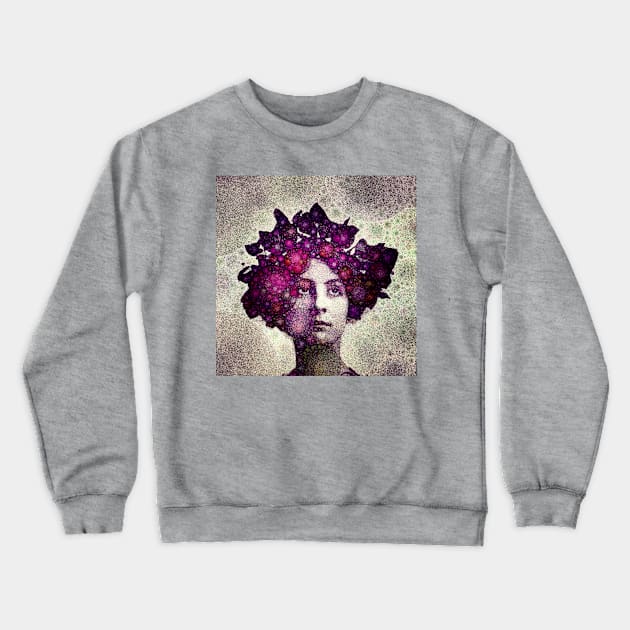 She Dreams Eternal Crewneck Sweatshirt by Doodleslice